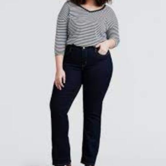 LEVI'S Black 414 Classic Straight Leg Jeans Size 22W - Picture 2 of 10